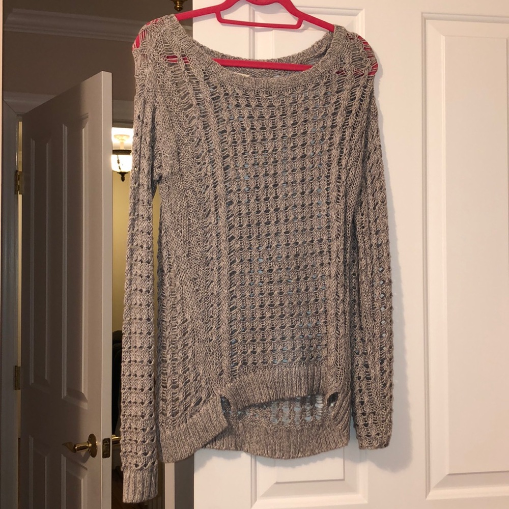 Grey knit sweater